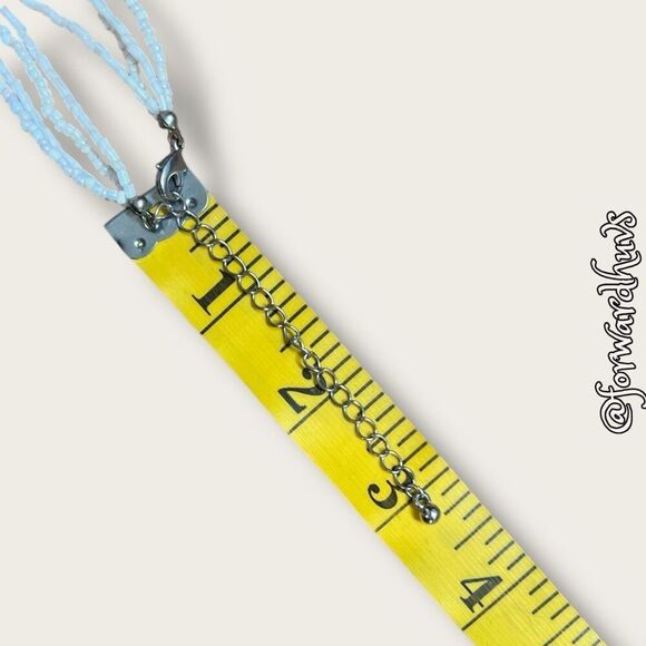 Seed Bead Necklace with Mother of Pearl and Abalone Pendant - Picture 6 of 7